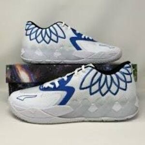 Puma Men's Size 15 MB.01 Lo Team Colors Sneaker White Blumazing LaMello Ball